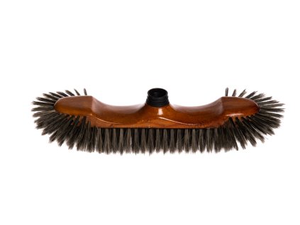 Interiérový tvarovaný drevený zmeták na násadu 45cm TEAK GRISE FIBRE