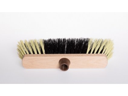 Metla rovná drevená so zmiešanými plastovými štetinami, 30cm