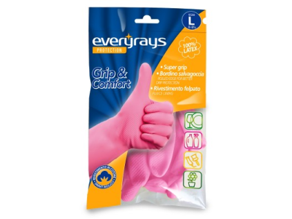 Rukavice latexové ružové S