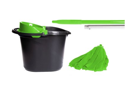 MOP SET MICRO STRIPS GREEN PREMIUM