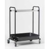 Toolflex ONE upratovací vozík s dvomi koľajnicami - čierny